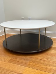 West Elm Round Stone Top Coffee Table