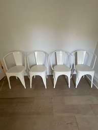 4 Restoration Hardware Metal Chairs