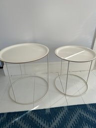 2 BoConcepts White End Tables