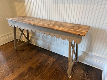 Farmhouse Wood Console Table