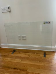 Clear Tempered Glass Fireplace Screen