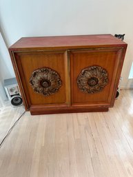 Vintage Wood 2 Door Red Cabinet