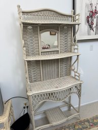 72' Vintage Wicker Shelf