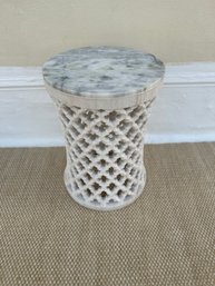 Round Poliform Marble Side Table