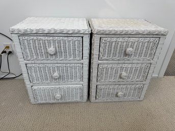 2 Wicker Night Stands