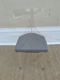 Upholstered Lucite Poliform Chair