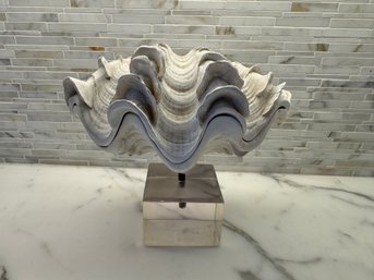Faux Shell On Lucite Stand