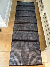 Dash&Albert 8x3 Navy And Gray Runner