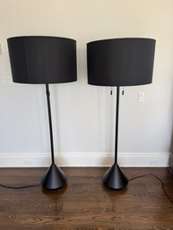 Pair Of Globe Electric Kara Light LED Vase Floor Lamps