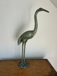 Metal Crane Statue
