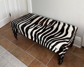 Zebra Hide Ottoman