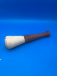 11' Thomas Maddock Porcelain Pestle With Wood Handle