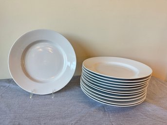 Set Of 10 Pottery Barn Great White Chargers