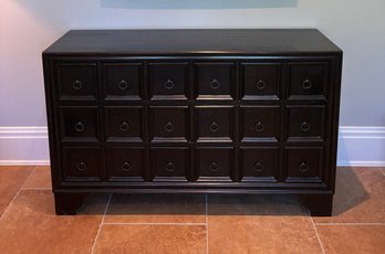 Apothecary Style Dark Wood Multi Drawer Dresser