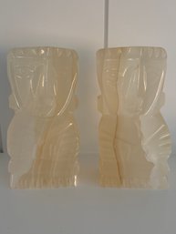 Vintage Marble Stone Bookends