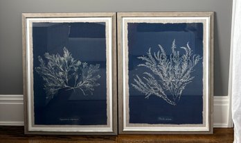 Set Of Botanical Prints On Fabric