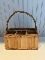 Bamboo Handled Utensil Caddy
