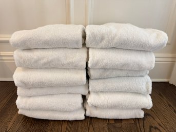 Lot Of 12 White Classic Bath Towels