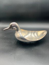 Pewter Duck Bowl Signed