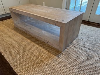William Sonoma Folsom Natural Wood Coffee Table