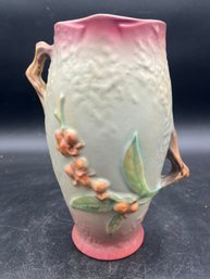 8' Vintage Roseville Bittersweet 883-8 In Green Ombre Vase