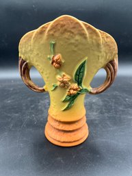 8' Vintage Roseville Bittersweet In Yellow 884-8 Vase