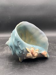 Vintage Roseville Magnolia Blue Conch Shell 453-6
