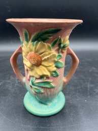 6' Vintage Roseville 59-6 Peony Two Handled Vase