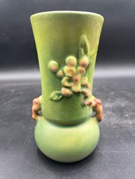 6' Vintage Roseville Apple Blossom 381-6 Double Handled Vase