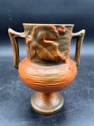 6' Vintage Roseville Bushberry Trophy Vase 156-6 (1 Of 2 Available)