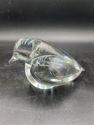 6' Signed Baccarat Crystal Dove Paperweight