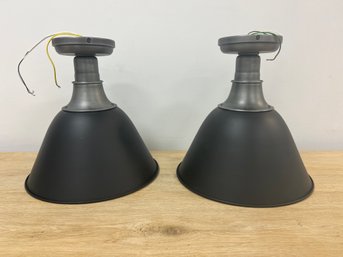 Pair Restoration Hardware Vintage French Farmhouse Flushmount  Lights