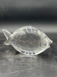 7' Steuben Puffer Fish Art Glass