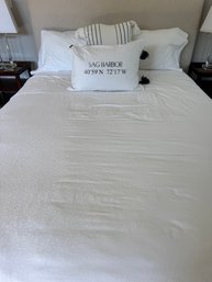 Nancy Koste Queen Sheet Set With Three Additional Throw Pills
