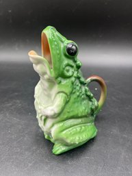 6' Vintage Ceramic Frog Pitcher