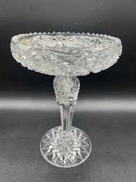 10' ABP Cut Glass Compote Pedestal Bowl