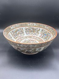 14' Vintage Chinese Porcelain 'Thousand Butterflies' Bowl