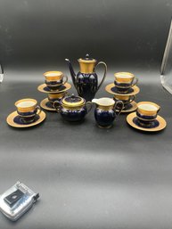 Genuine Cobalt Karin 1860 Tea Set By Jlmenau Graf Von Henneberg Porzellan