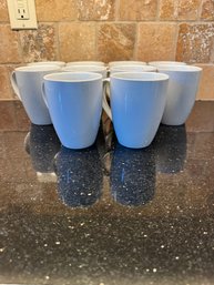 Set Of 10 Williams Sonoma White Ceramic Mugs