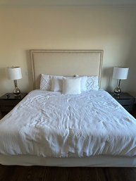 King Size Upholstered Headboard And Box Spring