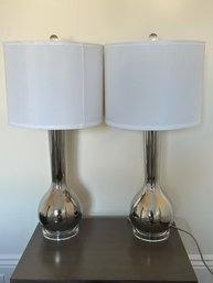 Pair Of Silver Safavieh Lamps