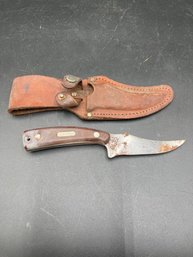 7' Vintage Old Timer Schrade USA 152 Knife And Leather Case