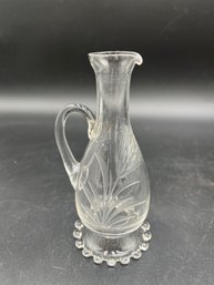 5' Etched Wheat Glass Pitcher