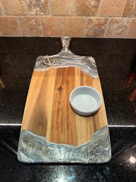 Wood Cutting Board With Resin Design
