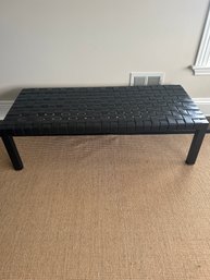 Ralph Lauren Woven Leather Coffee Table
