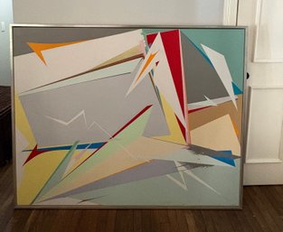 Abstract Geometric Oil On Canvas