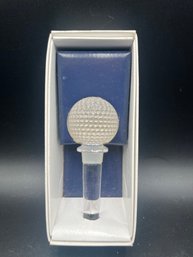 4' Mikasa Glass Golf Ball Wine Bottle Stopper