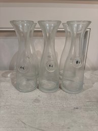 Set Of 6 Glass Carafes