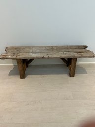 Distressed Wooden Bench