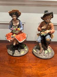 Pair Of Italian Porcelain Figurines